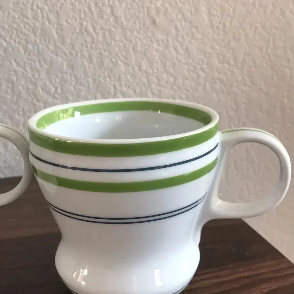 Starbucks 2007 Green Stripes Mug Set